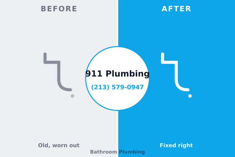 Before and after: plumbing repair Lakeport, CA
